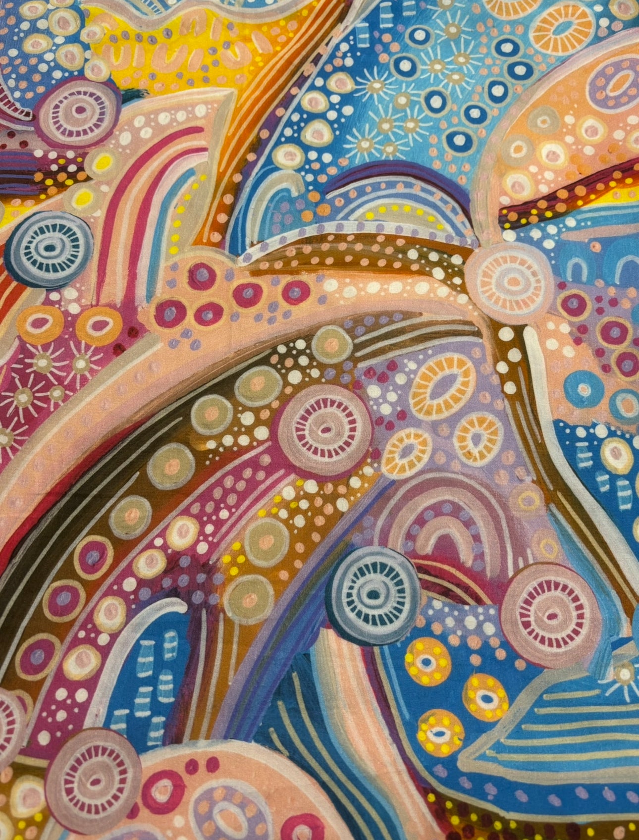 Pram Bassinet Blanket - Learning on Country - Indigenous