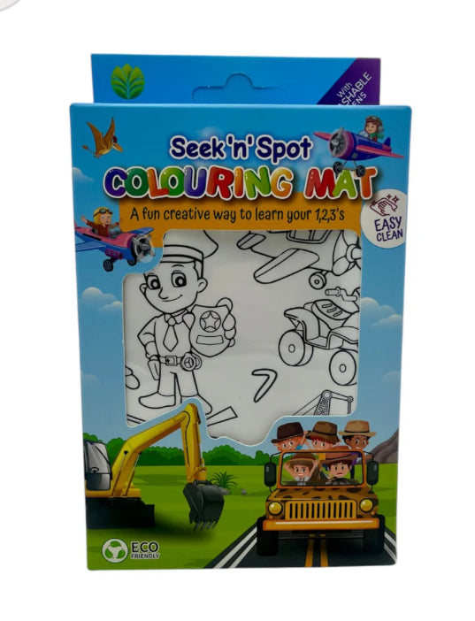 Seek N Spot Reusable Colouring Mat - Trucks
