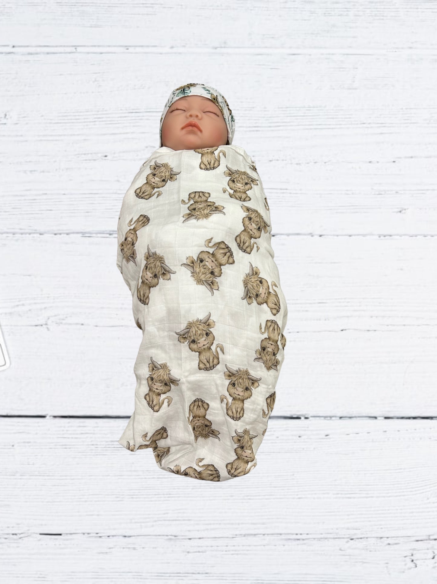 Bamboo Swaddle - Highland Cow