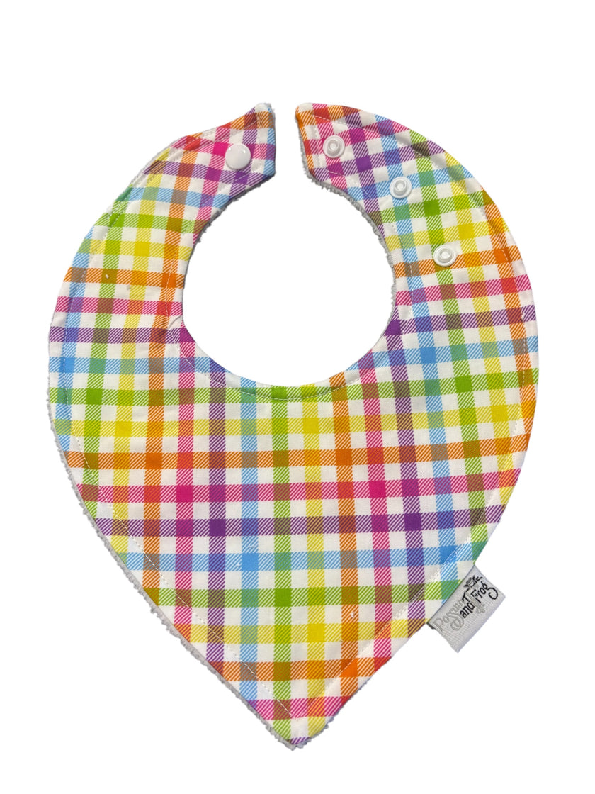 Multi Gingham Triangle Bib