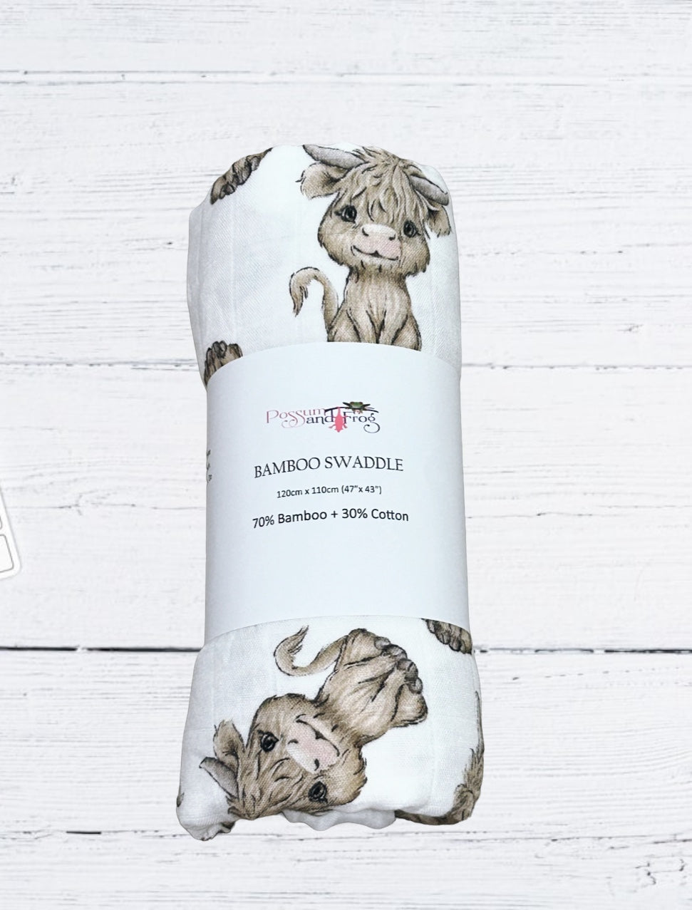 Bamboo Swaddle - Highland Cow