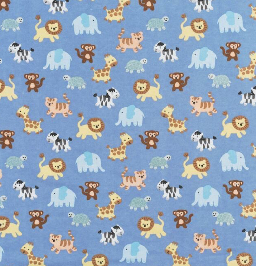 Flannelette Wrap Bunny Rug - Safari Blue