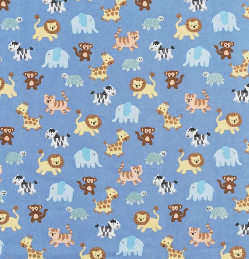 Flannelette Wrap Bunny Rug - Safari Blue