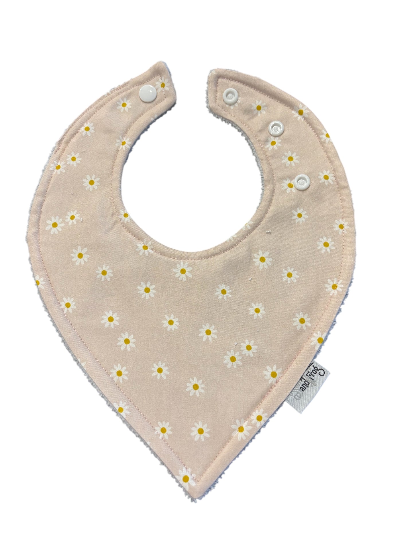 Soft Pink Daisy - Triangle Bib