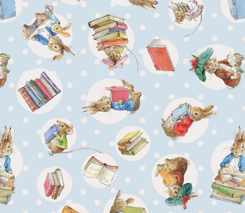 Flannelette Wrap Bunny Rug - Rabbit Blue