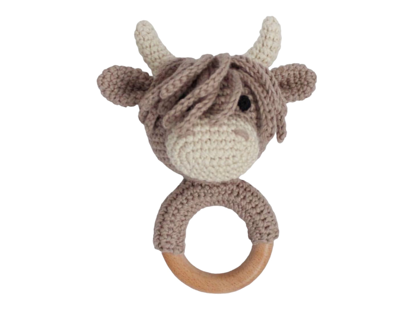 Highland Cow Yak Teether Rattle