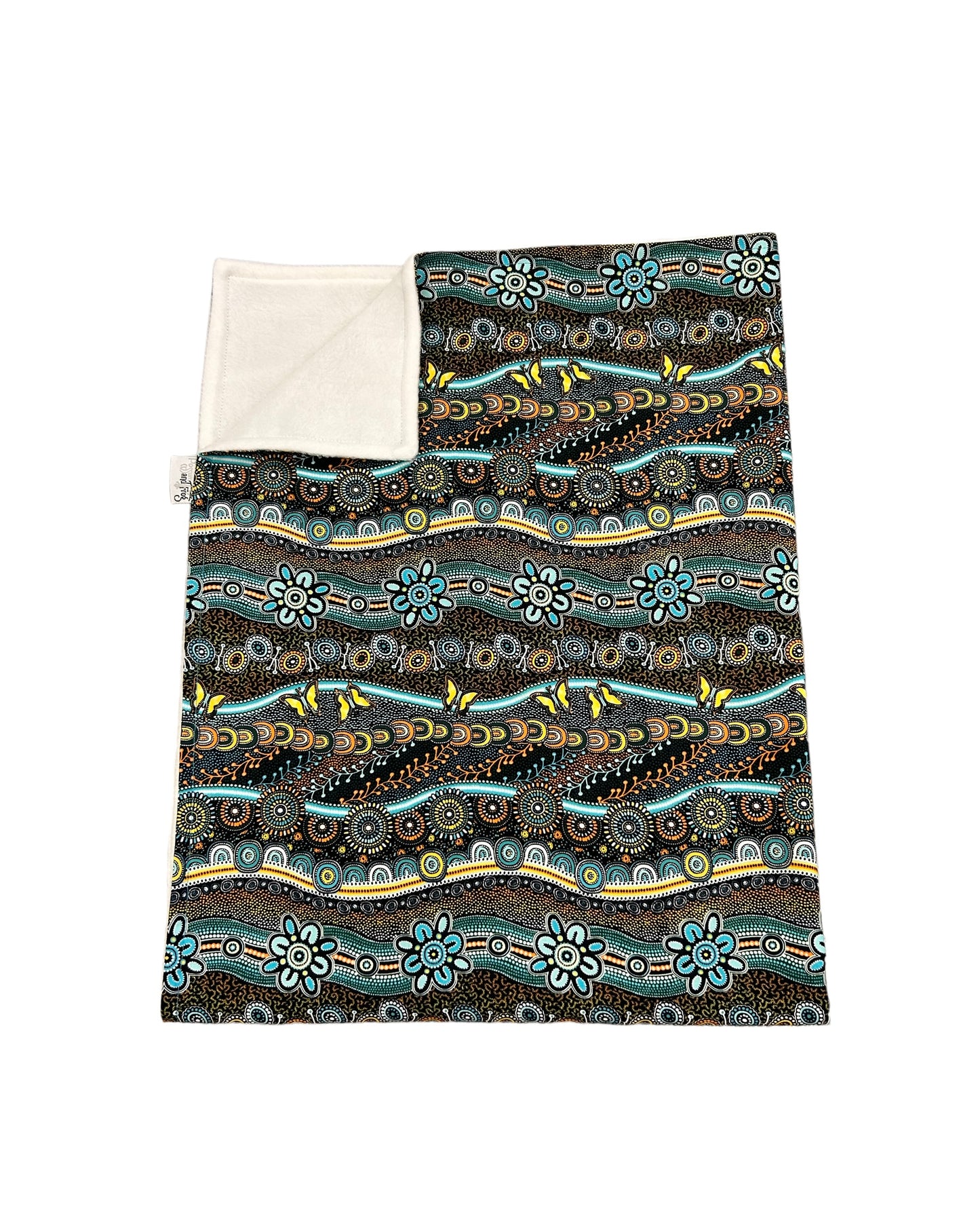 Pram Bassinet Blanket - Meeting place - AQUA