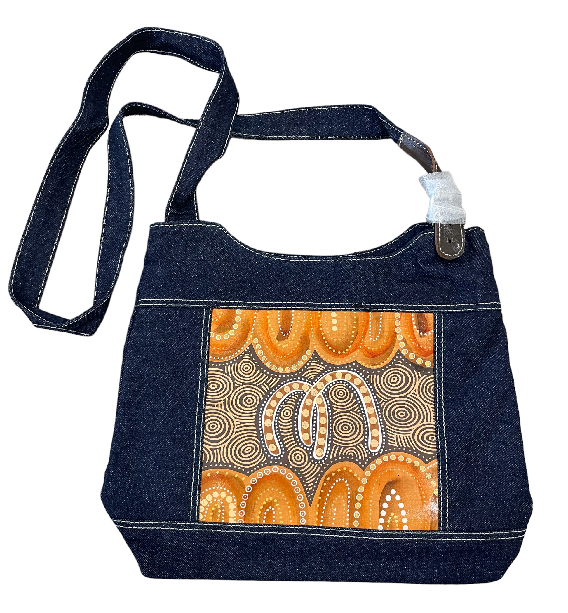 Denim Canvas Satchel Bag - Sibling Bond