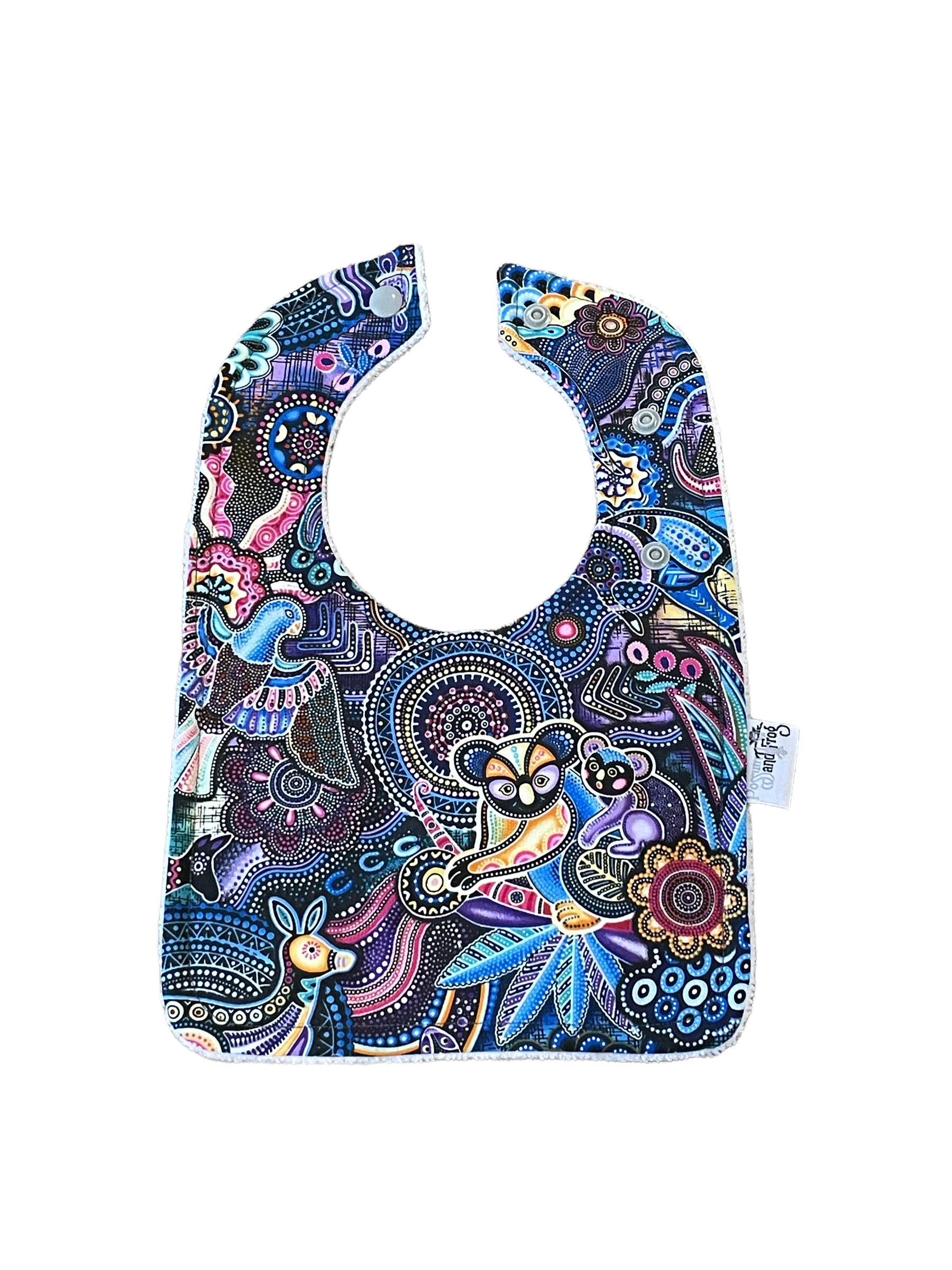 Indigenous Animal - Pink Rounded Bib