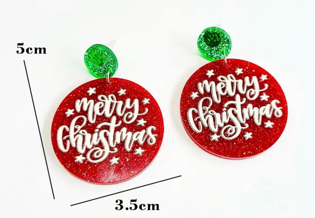 Christmas Earrings - Round