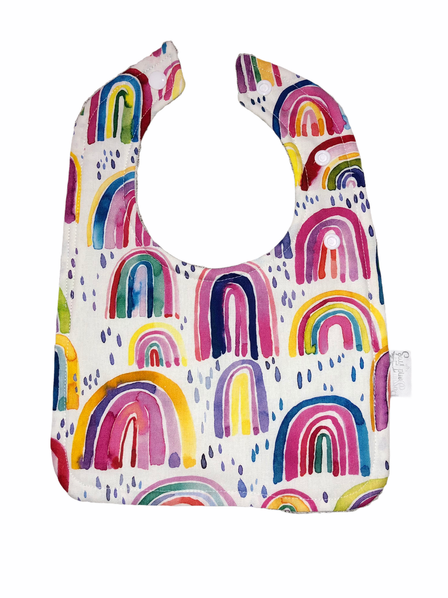 Rounded Bib - Bright Rainbow