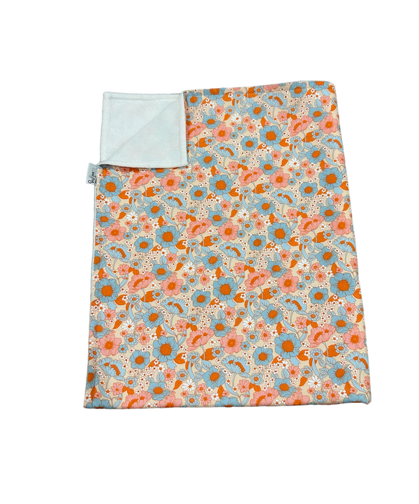 Pram Bassinet Blanket - Floral APRICOT