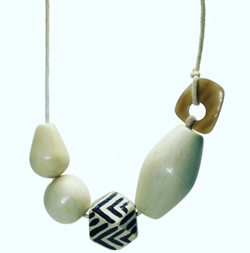 SC Wood Beaded Necklace