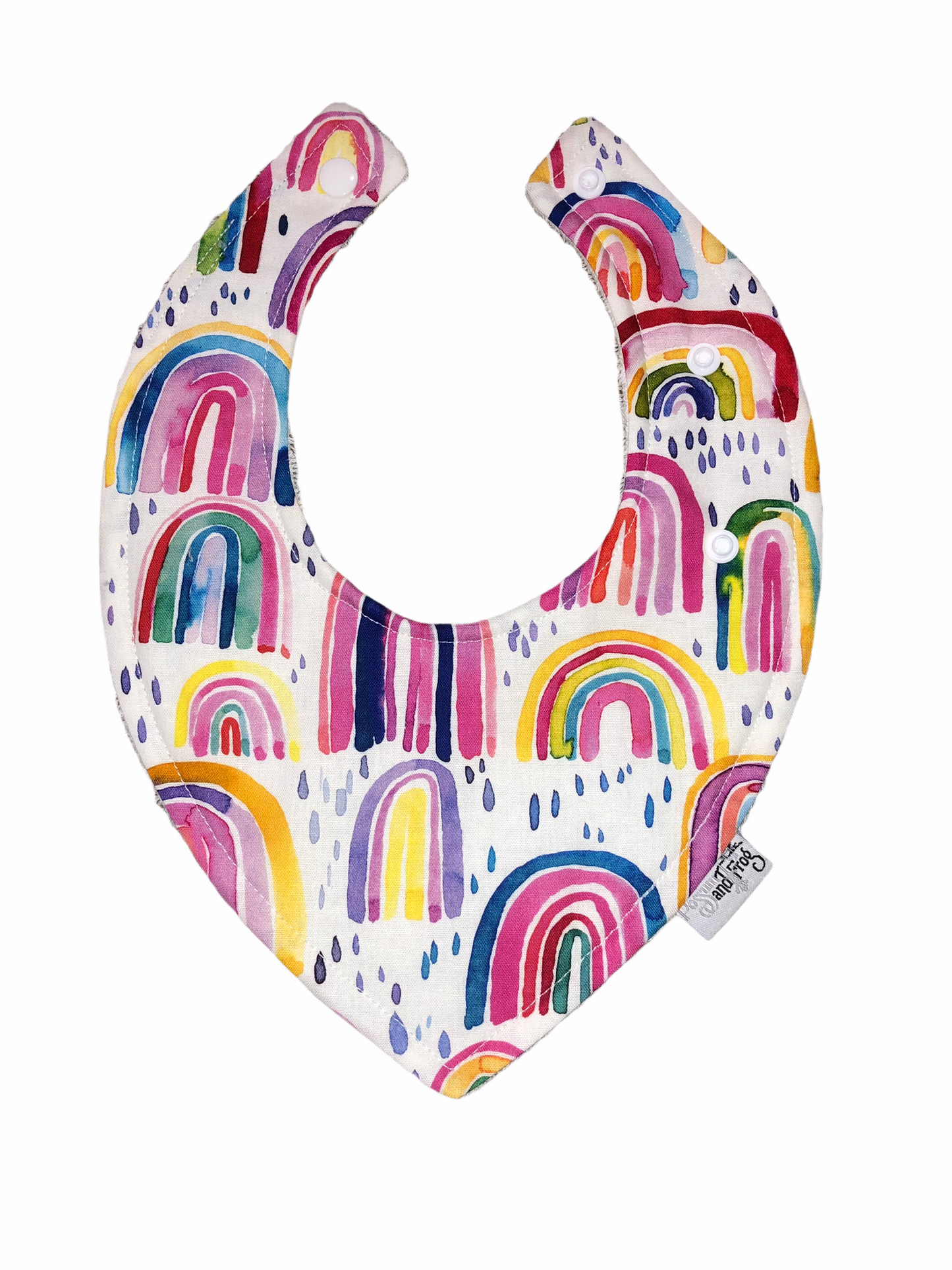 Triangle Bib - Bright Rainbow