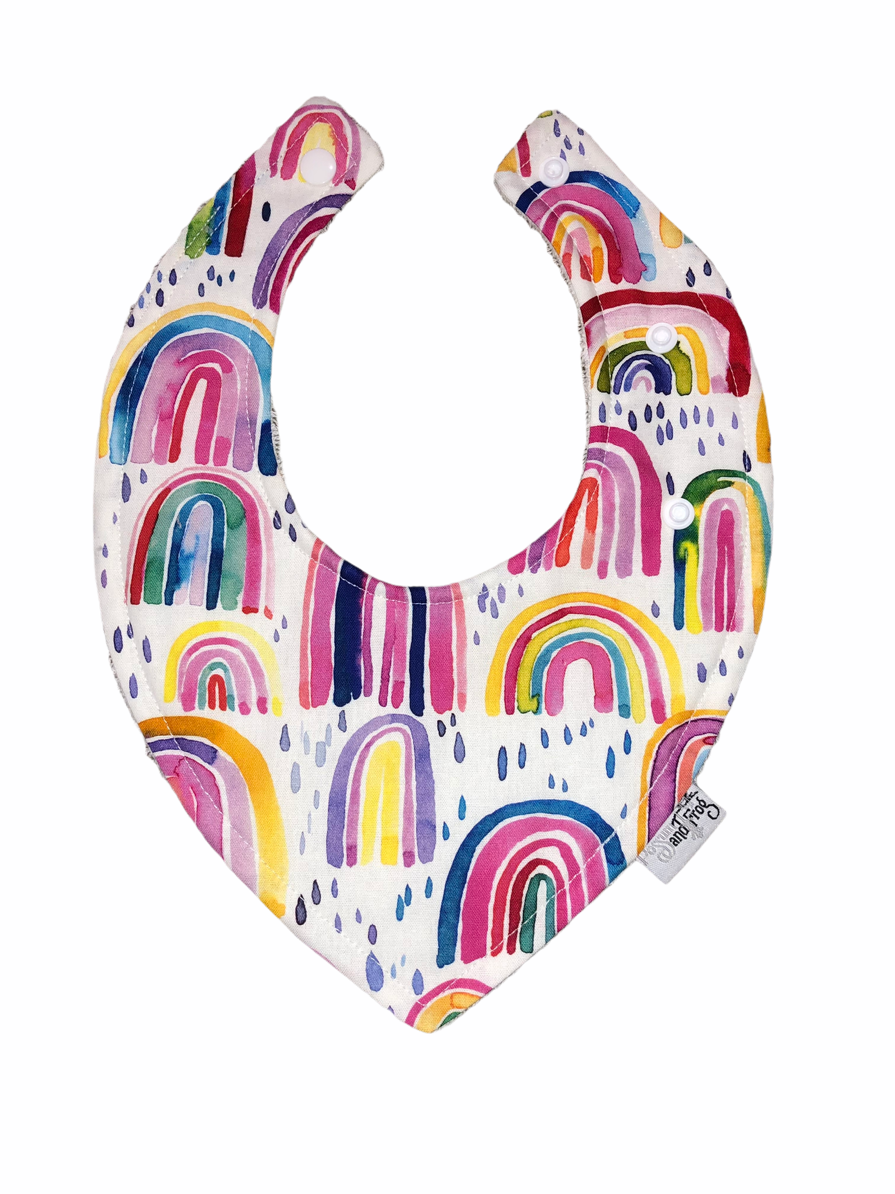 Triangle Bib - Bright Rainbow