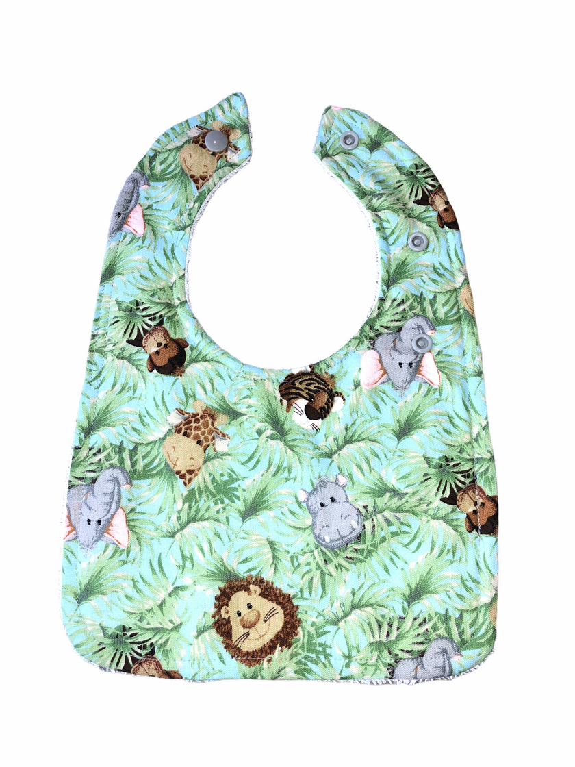 Rounded Bib - Jungle Animals