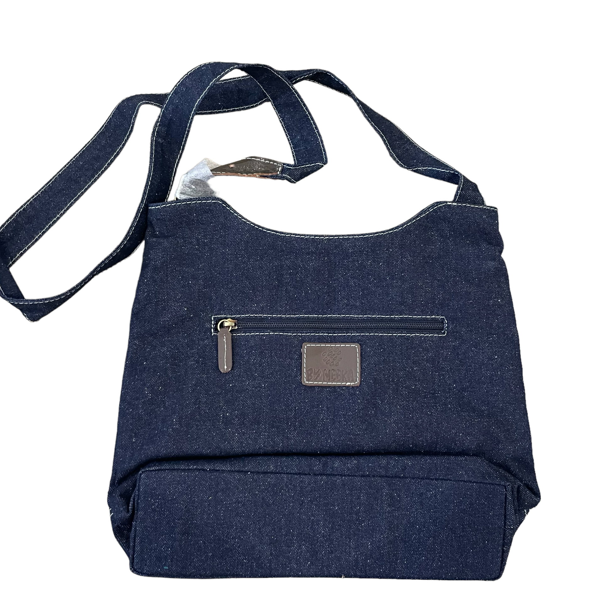Denim Canvas Satchel Bag - Sibling Bond