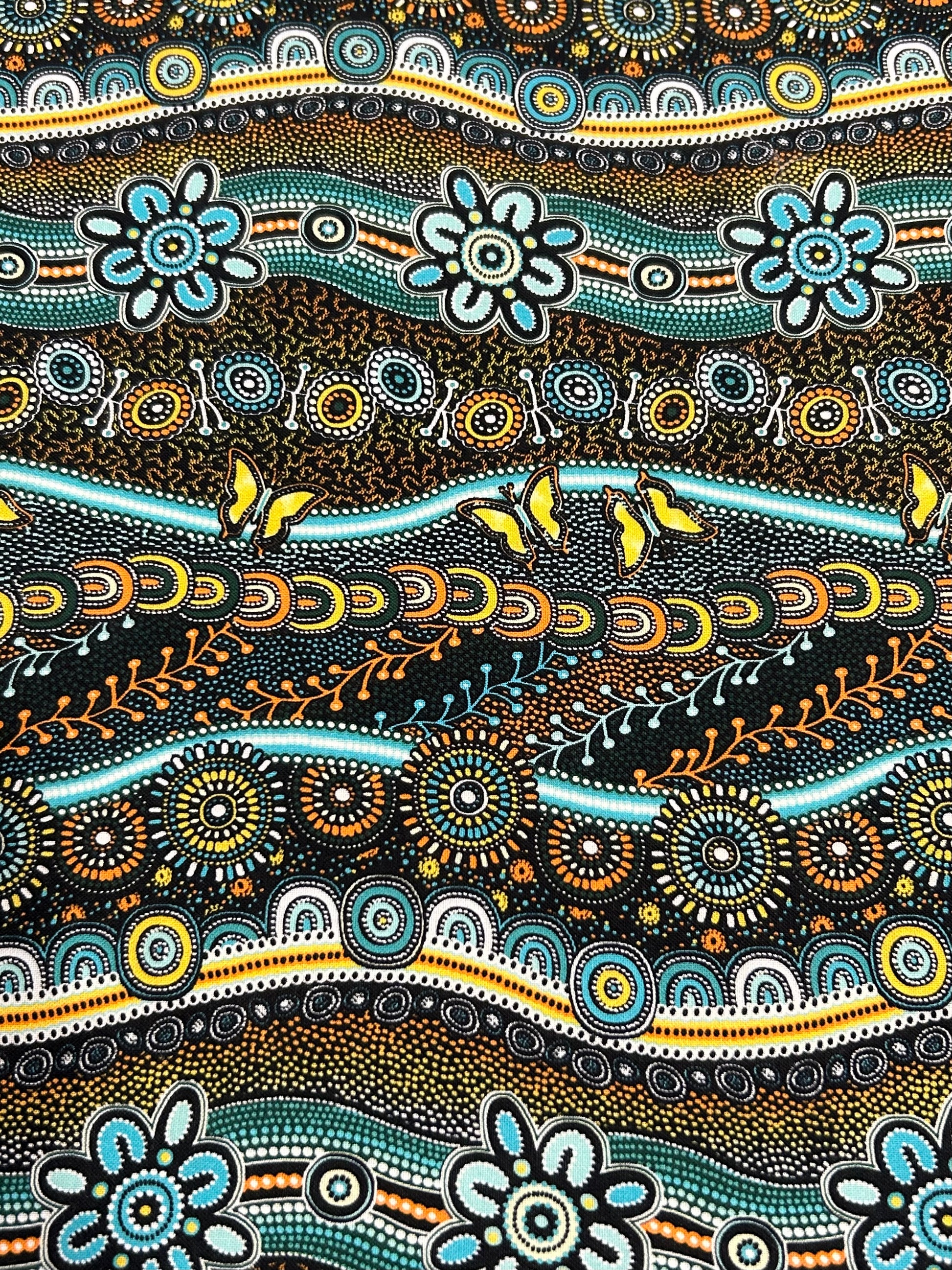 Pram Bassinet Blanket - Meeting place - AQUA