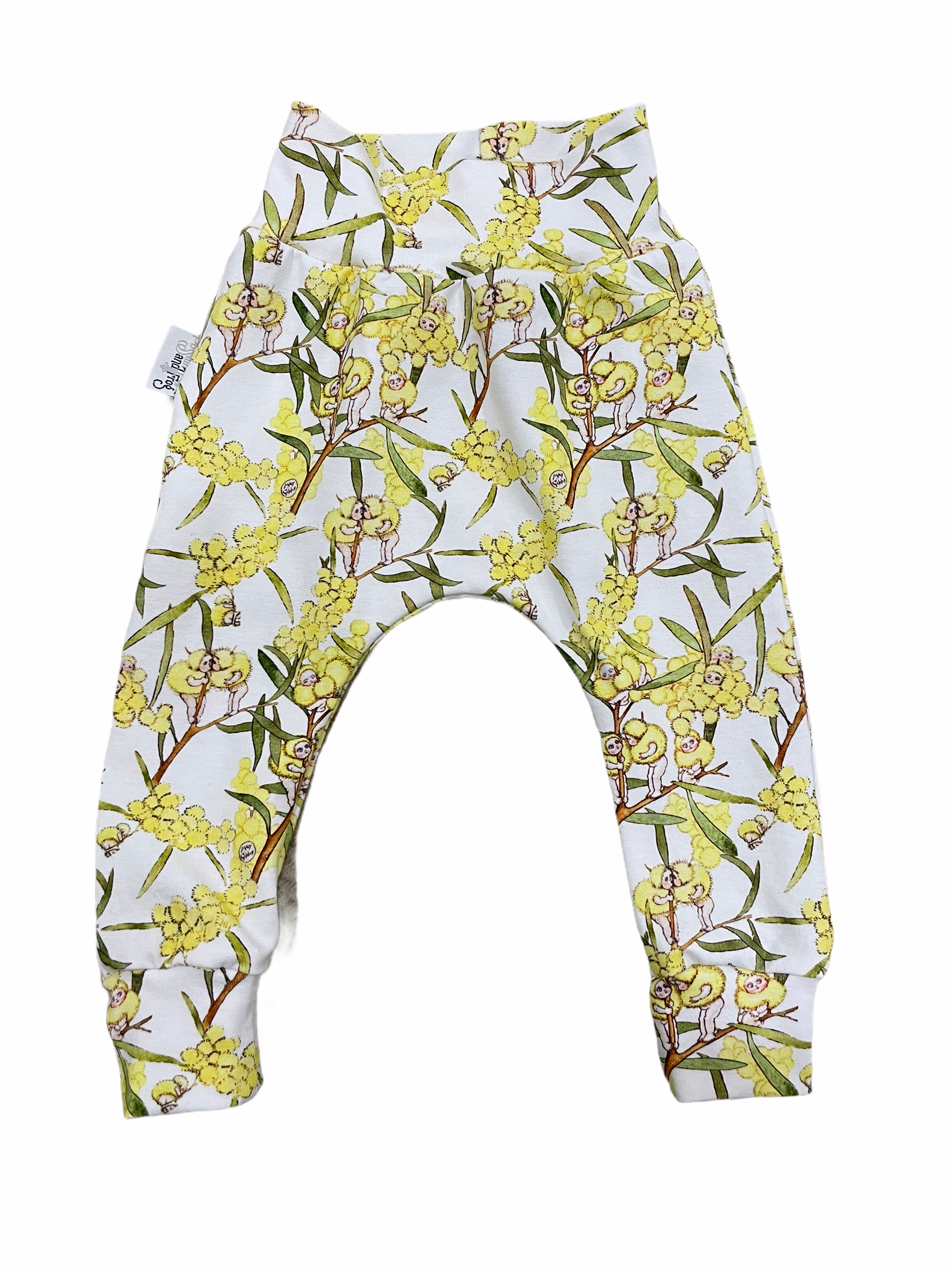 Possum and Frog - Harem Pants - May Gibbs - Blossom - YELLOW