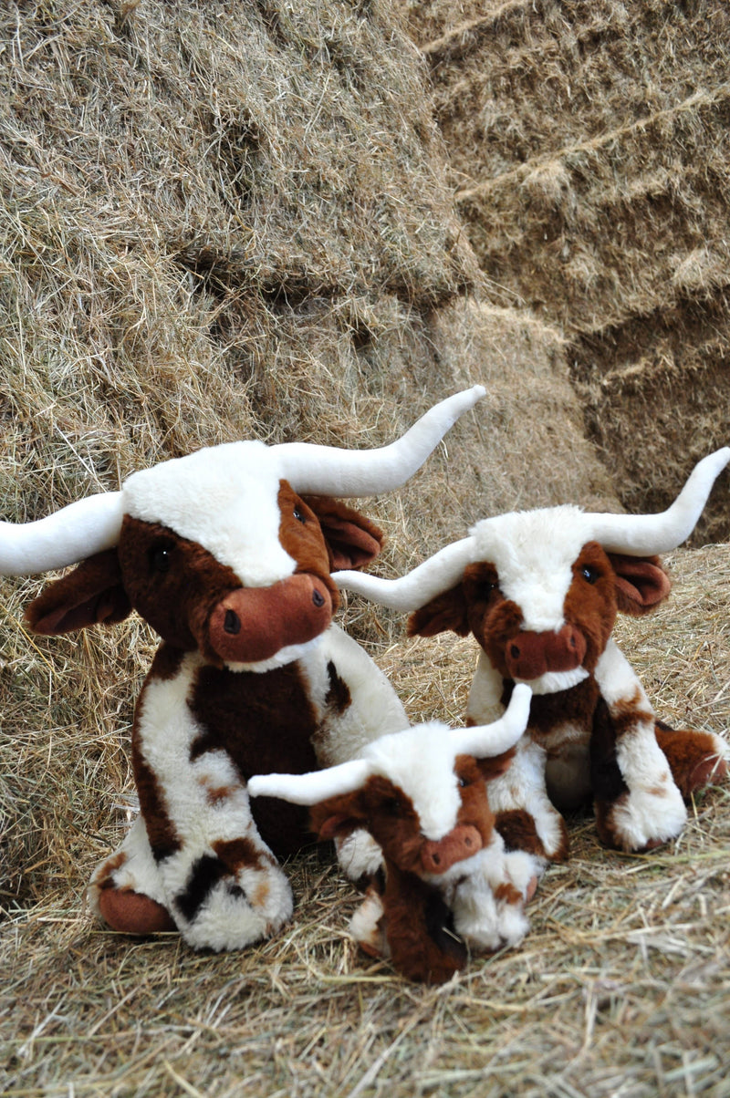 Texas Longhorn Highland Cream Large Brown Cow Soft Toy -30cm