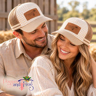 Adults Gingham Trucker Cap