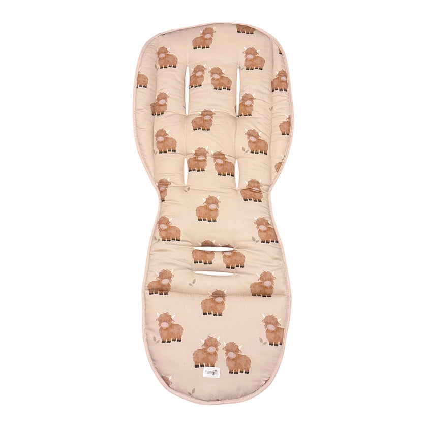 Aussie Highland Cow Universal Pram Liner