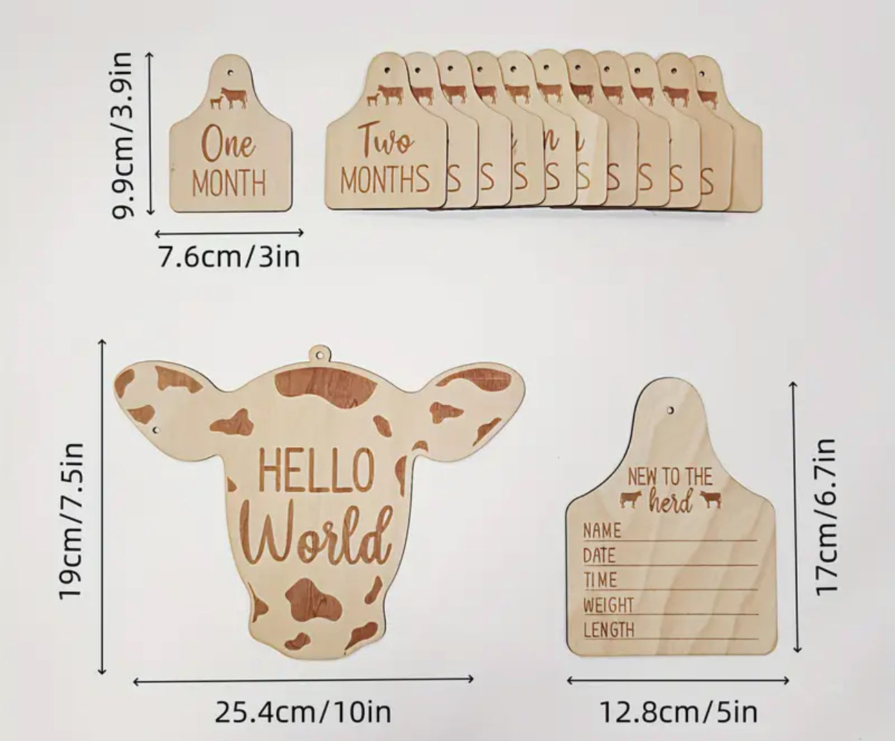 Cow Milestone Set