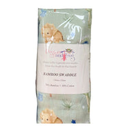 Dino Land Sage Bamboo Swaddle