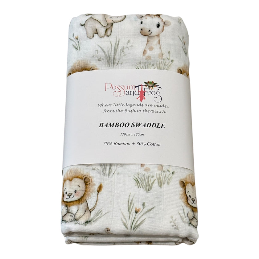 Safari Buddies Bamboo Swaddle