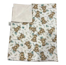 Pram Bassinet Blanket - Cows Leaves