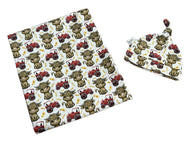 Swaddle Set - Cows & Tractors