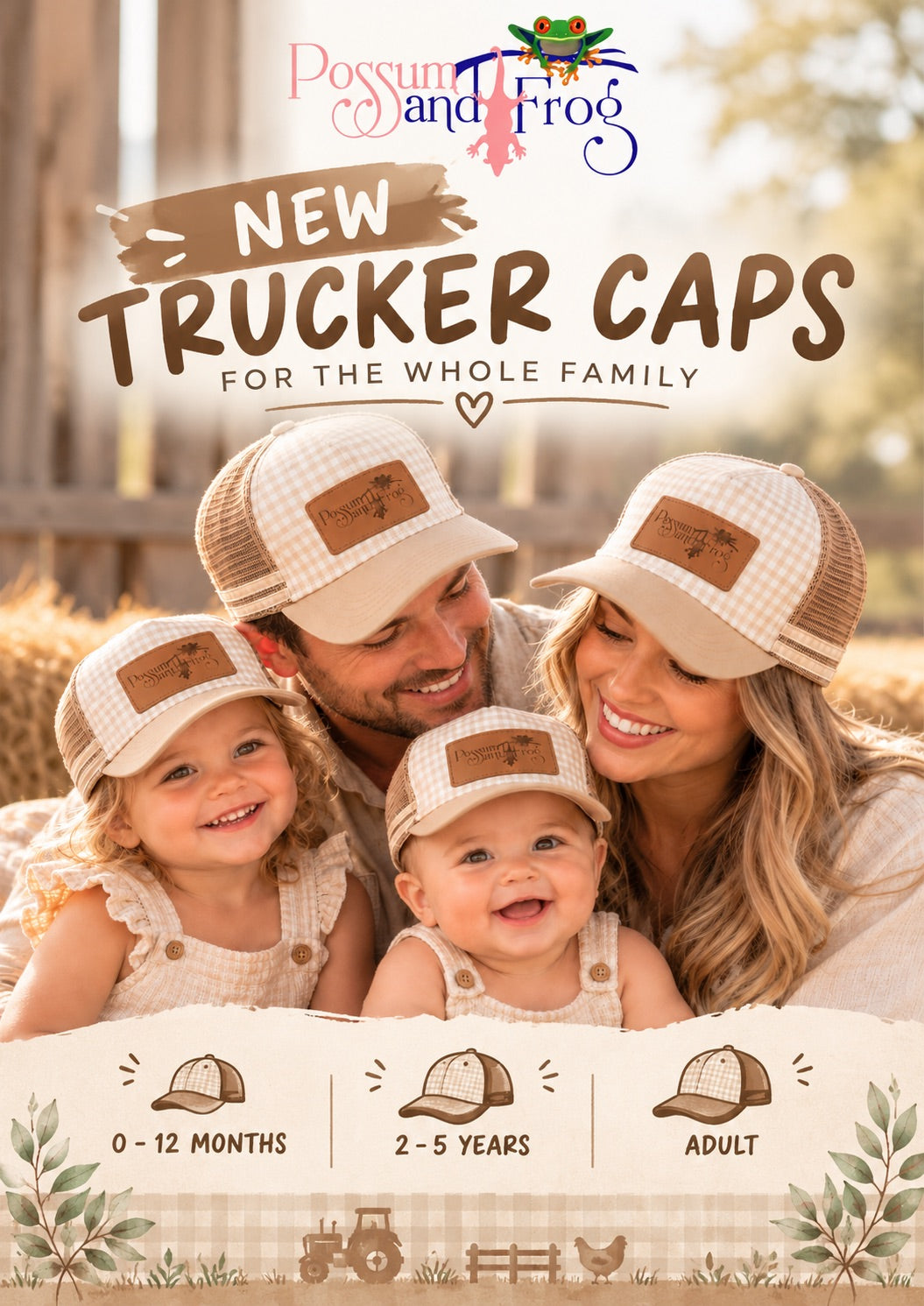 Baby Gingham Trucker Cap