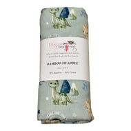 Dino Land Sage Bamboo Swaddle