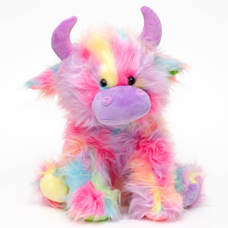 Highland Cow Soft Toy Large Rainbow - 30cm