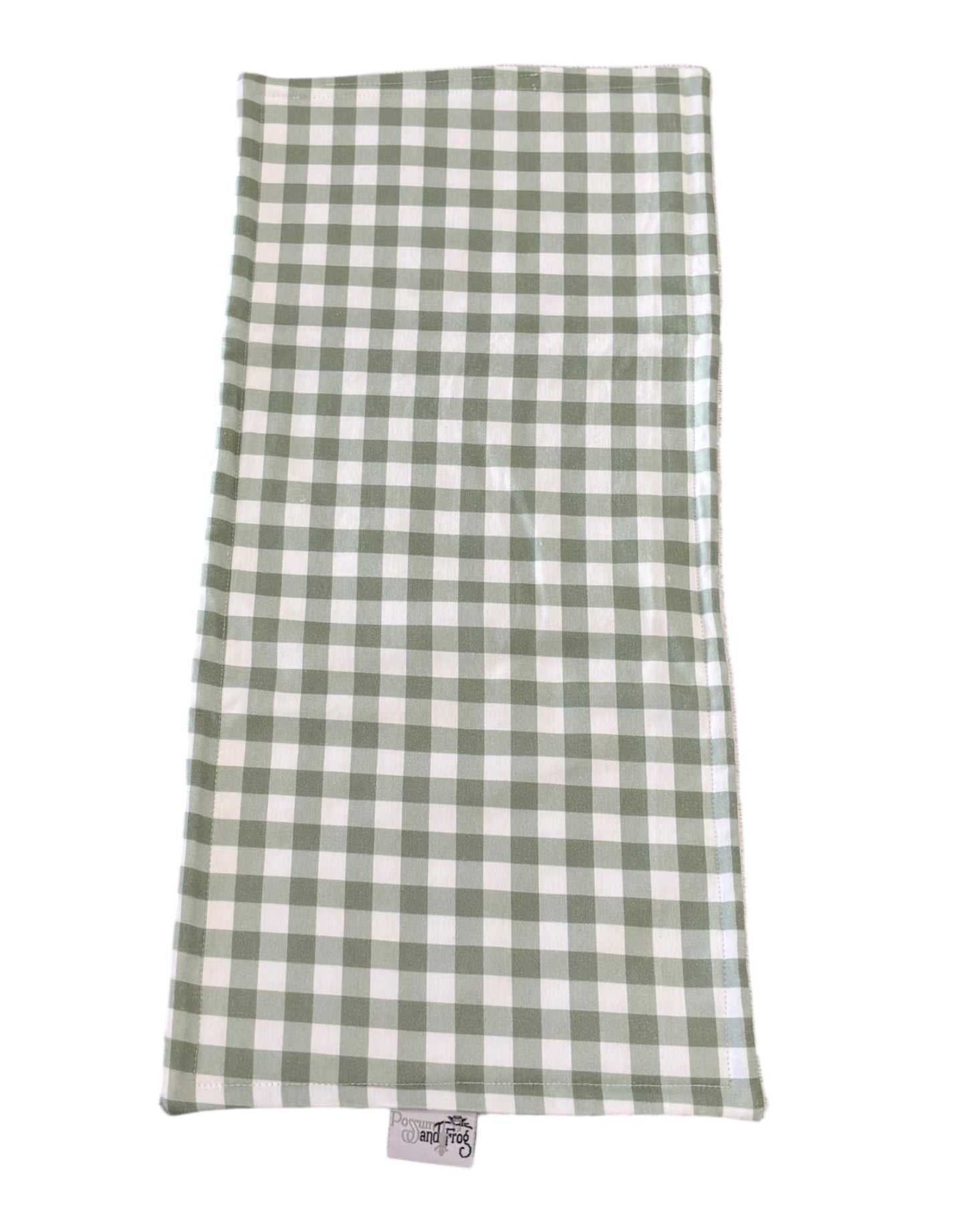 Burp Cloth - Gingham Green