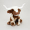 Texas Longhorn Highland cream/brown Soft Toy Cow - 23cm