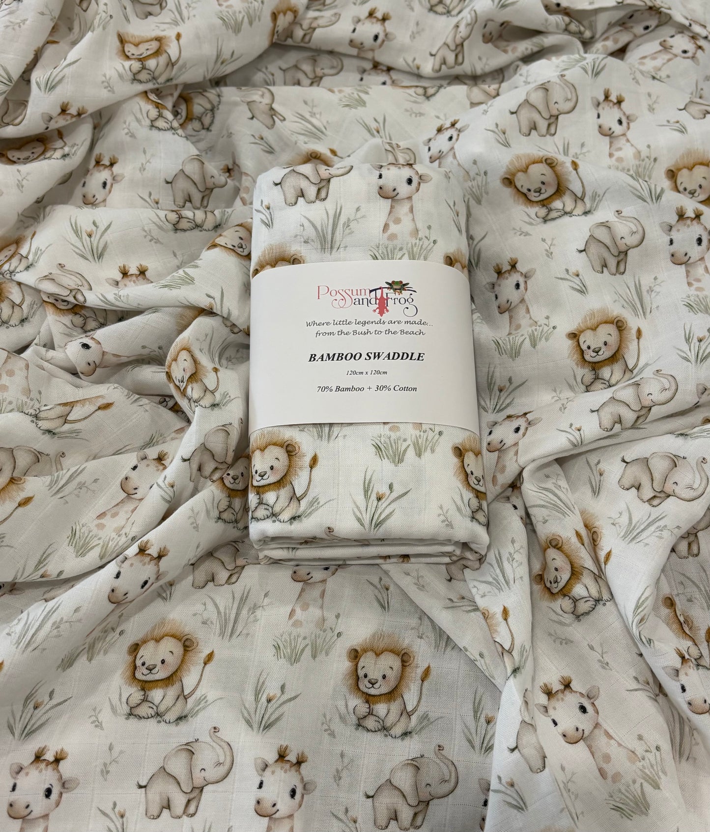 Safari Buddies Bamboo Swaddle