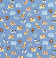 Flannelette Wrap Bunny Rug - Safari Blue