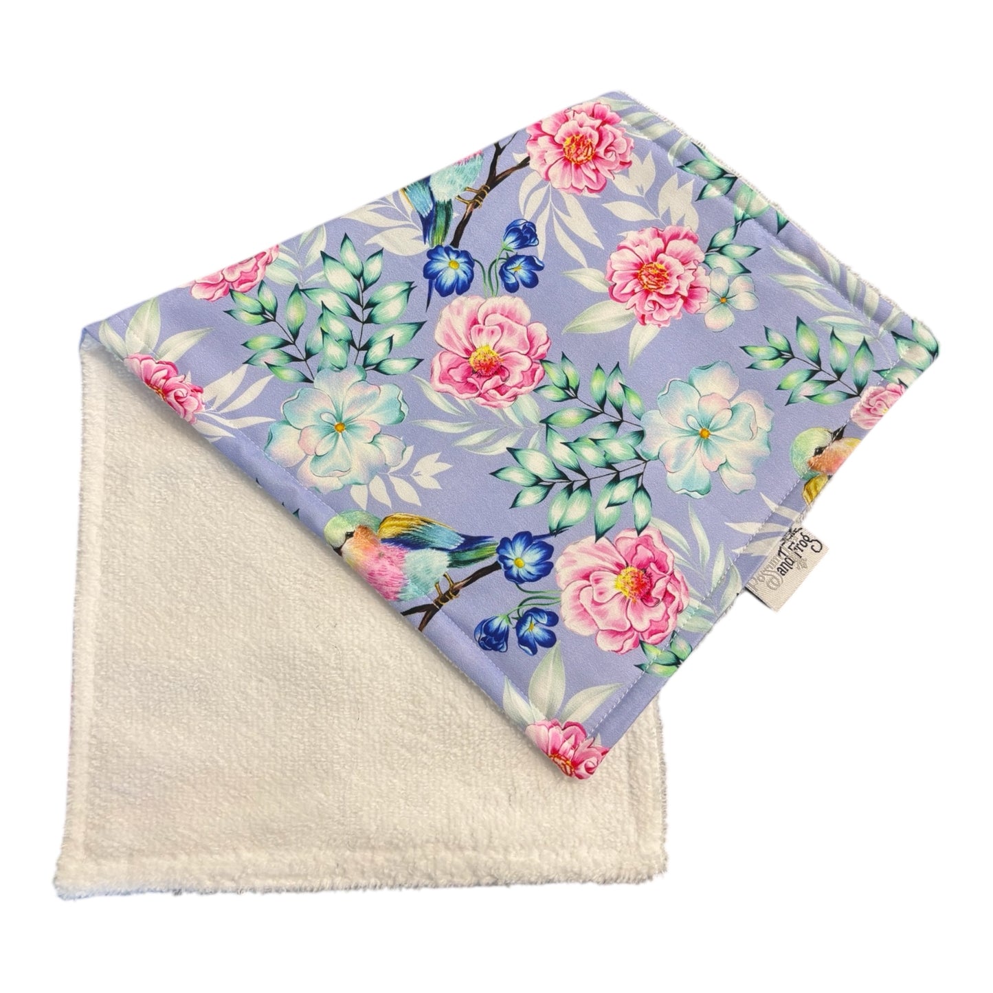 Rainbow Bird - Lilac Burp Cloth