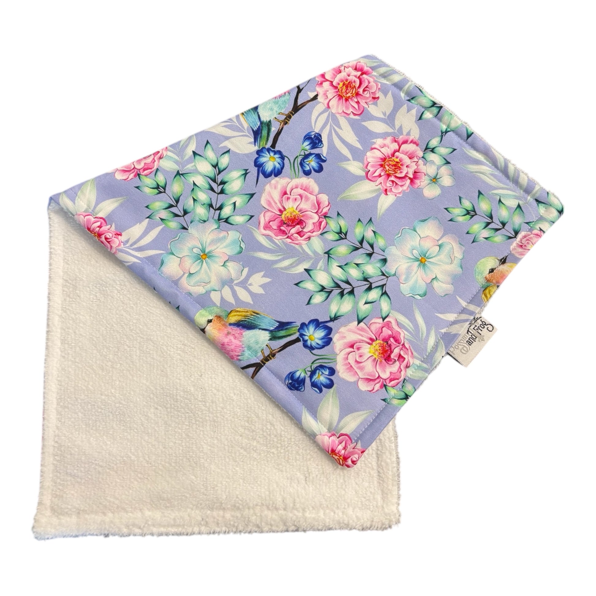 Rainbow Bird - Lilac Burp Cloth