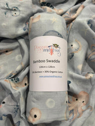 Sea Animals Bamboo Swaddle