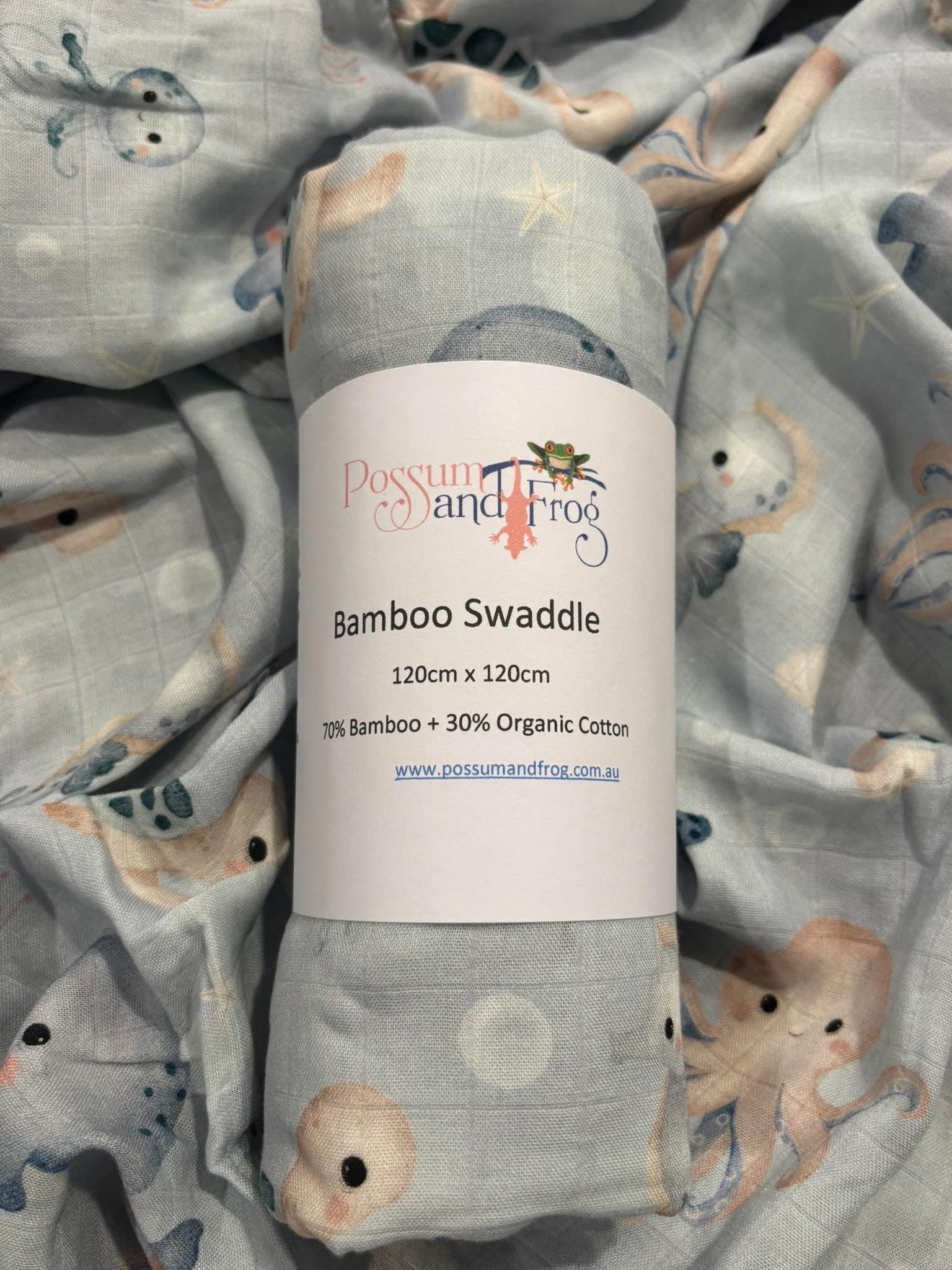 Sea Animals Bamboo Swaddle