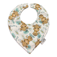 Highland Cow Leaves Triangle Bib