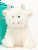 Scottish Highland Cow Soft Plush Toy Mini Cream -13CM