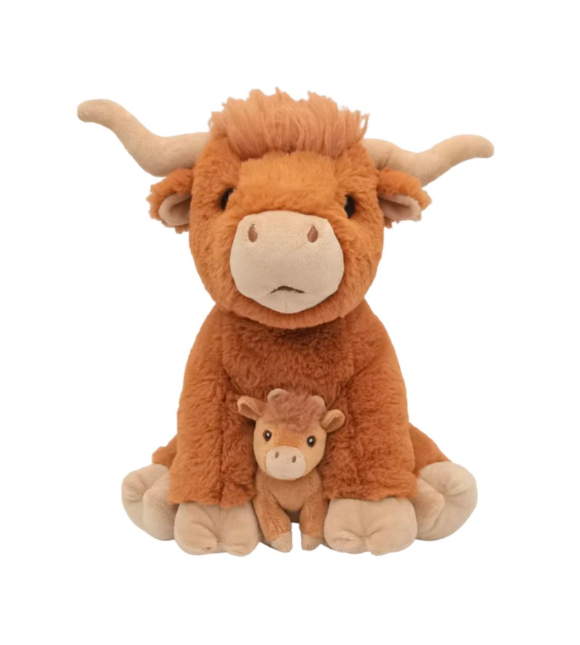 Plush Highland Cow and Baby