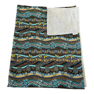 Pram Bassinet Blanket - Meeting place - AQUA