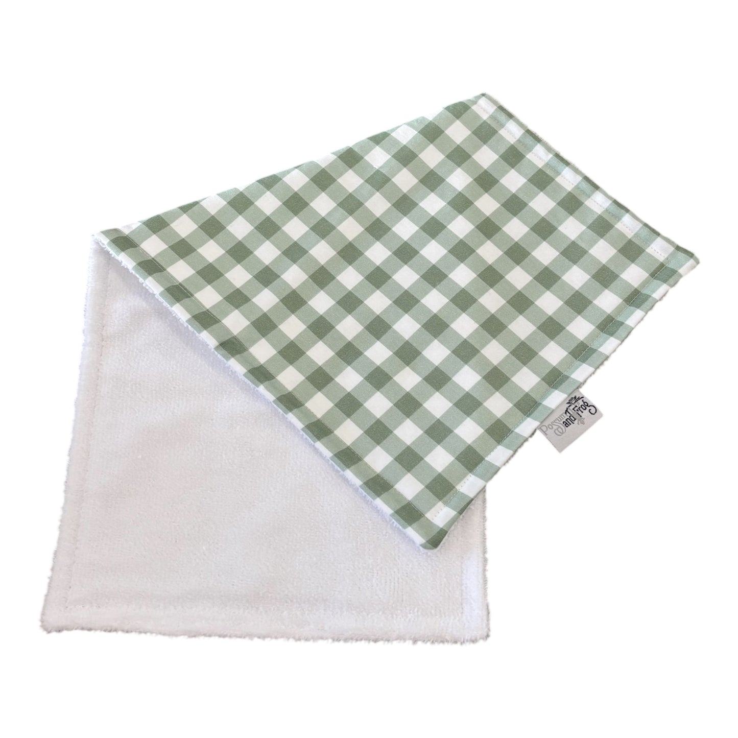 Burp Cloth - Gingham Green