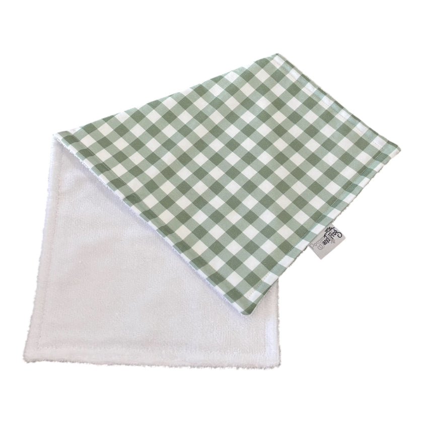 Burp Cloth - Gingham Green