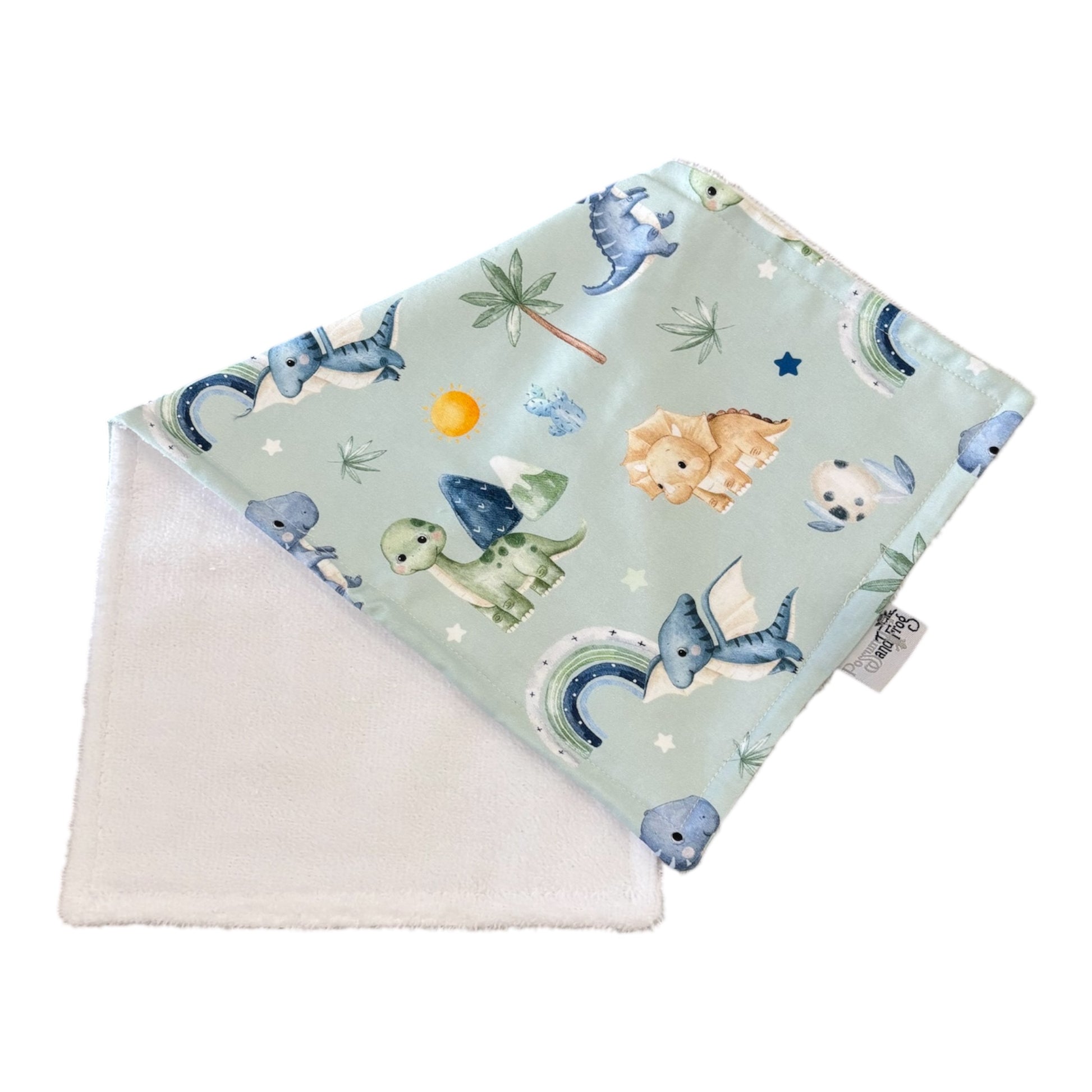 Burp Cloth - Dinosaur Green
