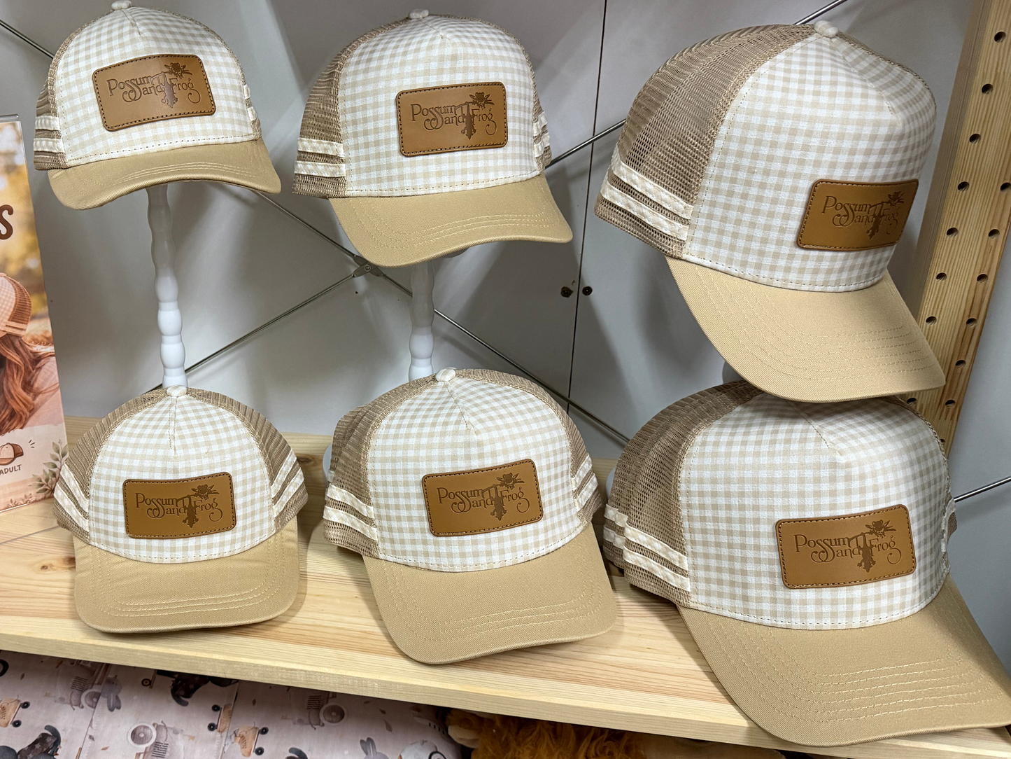 Baby Gingham Trucker Cap